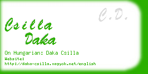csilla daka business card